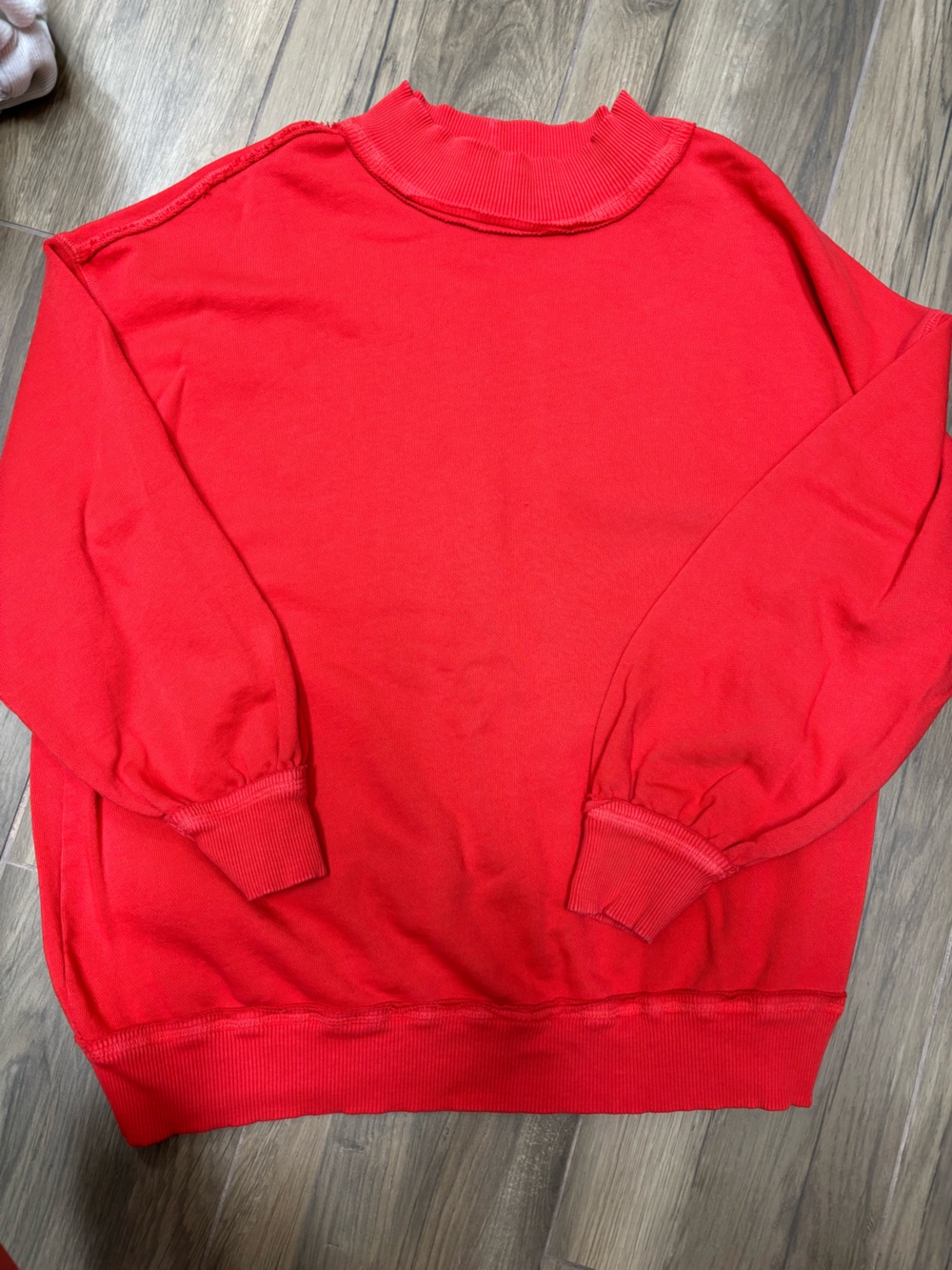Free People Men's Bright Red Crewneck Sweater